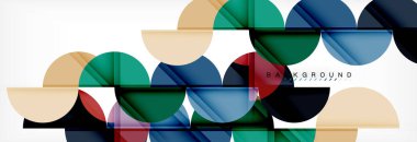 Yarı daire arka plan, modern geometrik desen tasarım. İş veya teknoloji tanıtım tasarım şablonu, broşür veya el ilanı desenli veya geometrik web afiş