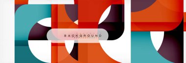 Renkli kareler kompozisyon soyut afiş. Gösterim amacıyla broşür veya el ilanı, sunum ve web tasarım düzeni