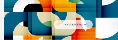 Renkli kare şekiller, geometrik modern arka plan