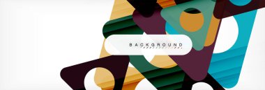 Geometrik arka plan. Modern örtüşen üçgenler. Mesajınız için alışılmadık renkli şekiller. İş veya teknik okul sunuyu, app kapak