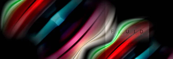 Formas abstractas fluidas del arco iris, diseño de colores líquidos, mármol colorido o fondo de textura ondulada de plástico, plantilla multicolor para presentación de negocios o tecnología o diseño de cubierta de folleto web — Archivo Imágenes Vectoriales