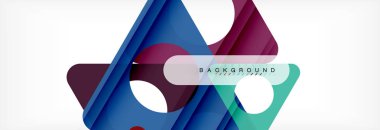 Geometrik arka plan, daireler ve üçgenler şekiller afiş. Gösterim amacıyla broşür veya el ilanı, sunum ve web tasarım düzeni