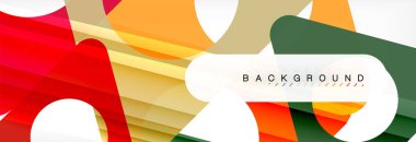 Geometrik arka plan, daireler ve üçgenler şekiller afiş. Gösterim amacıyla broşür veya el ilanı, sunum ve web tasarım düzeni