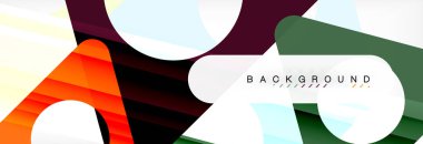 Geometrik arka plan. Modern örtüşen üçgenler. Mesajınız için alışılmadık renkli şekiller. İş veya teknik okul sunuyu, app kapak