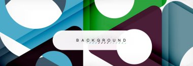 Geometrik arka plan. Modern örtüşen üçgenler. Mesajınız için alışılmadık renkli şekiller. İş veya teknik okul sunuyu, app kapak