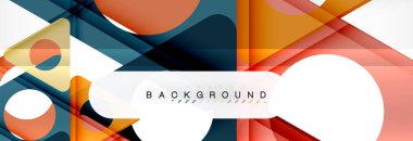 Geometrik arka plan. Modern örtüşen üçgenler. Mesajınız için alışılmadık renkli şekiller. İş veya teknik okul sunuyu, app kapak