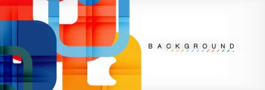 Geometrik arka plan, çok renkli şablonu için iş veya teknoloji sunu veya web broşür kapak düzeni, duvar kağıdı kare.