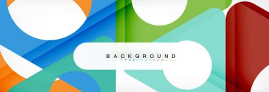 Geometrik arka plan. Modern örtüşen üçgenler. Mesajınız için alışılmadık renkli şekiller. İş veya teknik okul sunuyu, app kapak