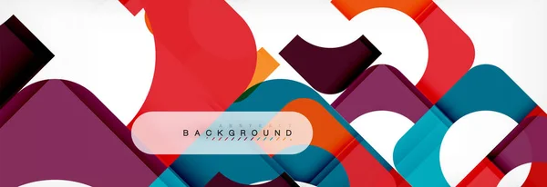 Quadrados geométricos banner abstrato. Ilustração vetorial para folheto ou folheto de negócios, apresentação e layout de web design —  Vetores de Stock