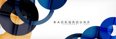 Gri arka plan, modern geometrik desen tasarım renkli halkalar. Vektör iş veya teknoloji tanıtım tasarım şablonu, broşür veya el ilanı desenli veya geometrik web afiş