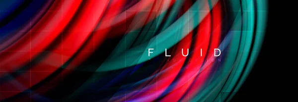 Flujo brillante concepto de movimiento de color, plantilla de diseño abstracto de moda para presentación de negocios o tecnología o cubierta de folleto web, papel pintado — Vector de stock