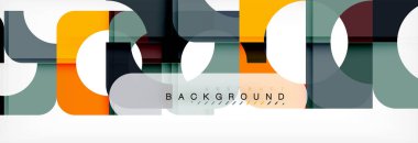 Geometrik kareler afiş soyut. Vektör çizim broşür veya el ilanı, sunum ve web tasarım düzeni için