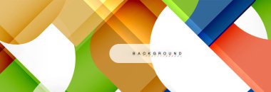 Renkli kareler kompozisyon soyut afiş. Gösterim amacıyla broşür veya el ilanı, sunum ve web tasarım düzeni