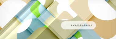 Renkli kare şekiller, geometrik modern arka plan