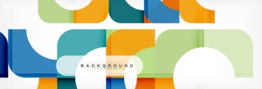 Geometrik kareler afiş soyut. Vektör çizim broşür veya el ilanı, sunum ve web tasarım düzeni için