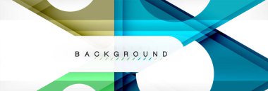 Geometrik arka plan, daireler ve üçgenler şekiller afiş. Gösterim amacıyla broşür veya el ilanı, sunum ve web tasarım düzeni