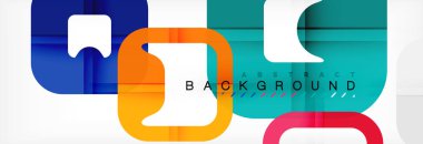 Geometrik arka plan, çok renkli şablonu için iş veya teknoloji sunu veya web broşür kapak düzeni, duvar kağıdı kare.