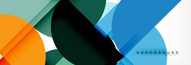 Daire modern geometrik arka plan illüstrasyon