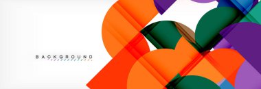 Modern geometrik arka plan - daireler. İş veya teknoloji tanıtım tasarım şablonu, broşür veya el ilanı desenli veya geometrik web afiş