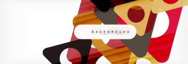 Geometrik arka plan. Modern örtüşen üçgenler. Mesajınız için alışılmadık renkli şekiller. İş veya teknik okul sunuyu, app kapak