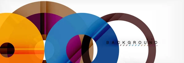 Цветные кольца на сером фоне, современный геометрический дизайн узора. Векторный бизнес или технологический шаблон презентации, брошюра или шаблон флаера, или геометрический веб-баннер — стоковый вектор