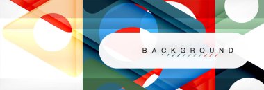 Geometrik arka plan. Modern örtüşen üçgenler. Mesajınız için alışılmadık renkli şekiller. İş veya teknik okul sunuyu, app kapak