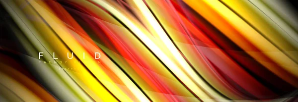 Wave vloeistof stromende kleuren beweging, effect, holografische abstracte achtergrond. Vectorillustratie — Stockvector