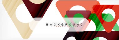 Geometrik arka plan. Modern örtüşen üçgenler. Mesajınız için alışılmadık renkli şekiller. İş veya teknik okul sunuyu, app kapak