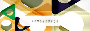 Geometrik arka plan. Modern örtüşen üçgenler. Mesajınız için alışılmadık renkli şekiller. İş veya teknik okul sunuyu, app kapak