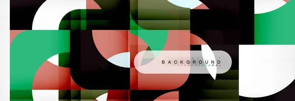 Kleur vierkante vormen, geometrische moderne abstracte achtergrond — Stockvector