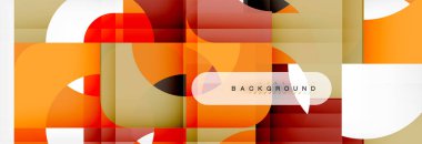 Geometrik kareler afiş soyut. Vektör şablon illüstrasyon iş broşür veya el ilanı, sunum ve web tasarım düzeni için