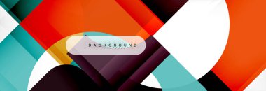 Renkli kareler kompozisyon soyut afiş. Gösterim amacıyla broşür veya el ilanı, sunum ve web tasarım düzeni