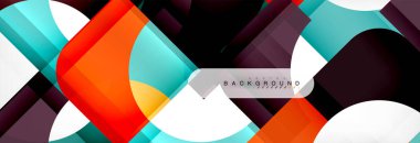 Renkli kareler kompozisyon soyut afiş. Gösterim amacıyla broşür veya el ilanı, sunum ve web tasarım düzeni