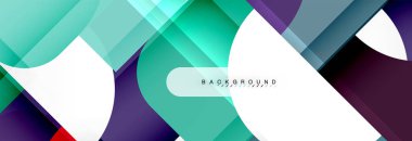 Geometrik kareler afiş soyut. Vektör çizim broşür veya el ilanı, sunum ve web tasarım düzeni için