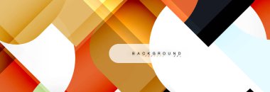 Renkli kareler kompozisyon soyut afiş. Gösterim amacıyla broşür veya el ilanı, sunum ve web tasarım düzeni