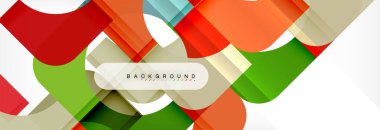 Renkli kare şekiller, geometrik modern arka plan