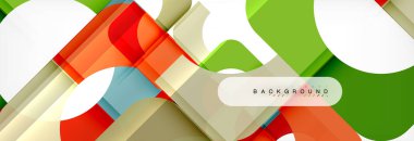 Renkli kare şekiller, geometrik modern arka plan