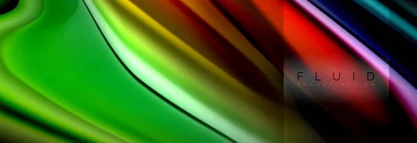 彩虹流体抽象形状, 液体颜色设计, 彩色大理石或塑料波浪纹理背景, 多彩多姿的商业或技术展示模板或网页小册子封面设计 — 图库矢量图片
