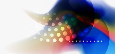 Renk akan dalga, trendy sıvı tasarım şablonu