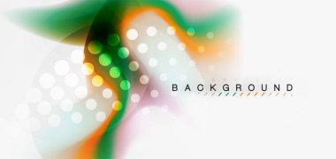 Renk akan dalga, trendy sıvı tasarım şablonu