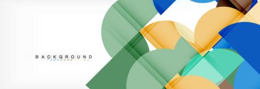 Modern geometrik arka plan - daireler. İş veya teknoloji tanıtım tasarım şablonu, broşür veya el ilanı desenli veya geometrik web afiş