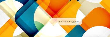 Renkli kare şekiller, geometrik modern arka plan