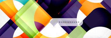 Renkli kare şekiller, geometrik modern arka plan