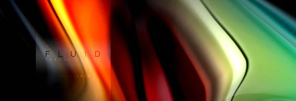 Formas abstractas fluidas del arco iris, diseño de colores líquidos, mármol colorido o fondo de textura ondulada de plástico, plantilla multicolor para presentación de negocios o tecnología o diseño de cubierta de folleto web — Vector de stock