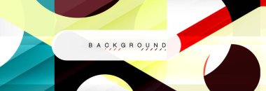 Geometrik arka plan. Modern örtüşen üçgenler. Mesajınız için alışılmadık renkli şekiller. İş veya teknik okul sunuyu, app kapak