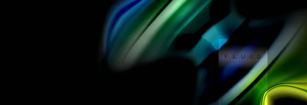 Formas abstratas de fluido de arco-íris, design de cores líquidas, fundo colorido de textura ondulada de mármore ou plástico, modelo multicolorido para apresentação de negócios ou tecnologia ou design de capa de brochura web —  Vetores de Stock