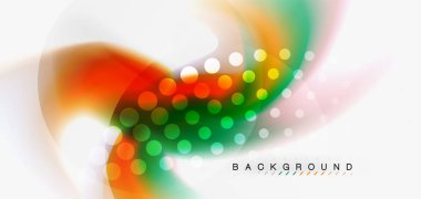 Renk akan dalga, trendy sıvı tasarım şablonu