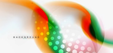 Renk akan dalga, trendy sıvı tasarım şablonu