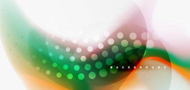 Renk akan dalga, trendy sıvı tasarım şablonu