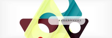 Geometrik arka plan. Modern örtüşen üçgenler. Mesajınız için alışılmadık renkli şekiller. İş veya teknik okul sunuyu, app kapak